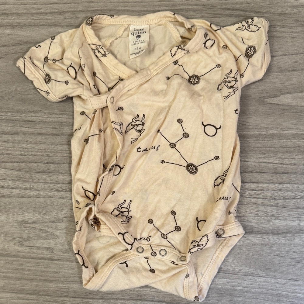 Kate Quinn Cream Bamboo Collection Onesie